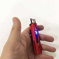Электронная зажигалка спиральная подарочная красная | Usb зажигалки | Вечная зажигалка usb SX-283 с tis
