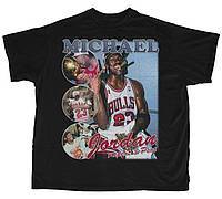 Футболка черная Michael Jordan ''Three Peat'' Vintage Look T-Shirt XL