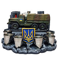 Військові подарунки для чоловіків, настільна підставка "Урал-4320" подарунок з гіпсу на військову тематику