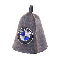 Банная шапка Luxyart "BMW", натуральный войлок, серый (LA-281) js