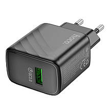 SM  SM Сетевое Зарядное Устройство Hoco CS21A 1USB QC 18W Цвет Черный, фото 2