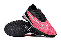 Сороконожки детские Nike Phantom GX FG / подростковая футбольная обувь, розовые многошиповки