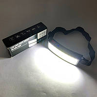 Налобный фонарик яркий рассеивающий для СТО Bailong BL-F007-COB, 3 режима, водостойкий, зарядка YZ-211 от USB