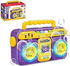 Установка (генератор) для запуску мильних бульбашок "Магнітофон" ЖОВТО-ФІОЛЕТОВИЙ ''арт. ZR 205