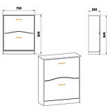 Тумба під взуття ТО-2 Ательє світлий Компаніт (70х26х85 см), фото 2