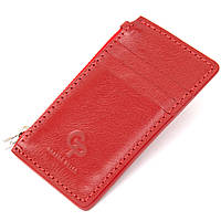 Яркий кожаный картхолдер GRANDE PELLE 11497 Красный js