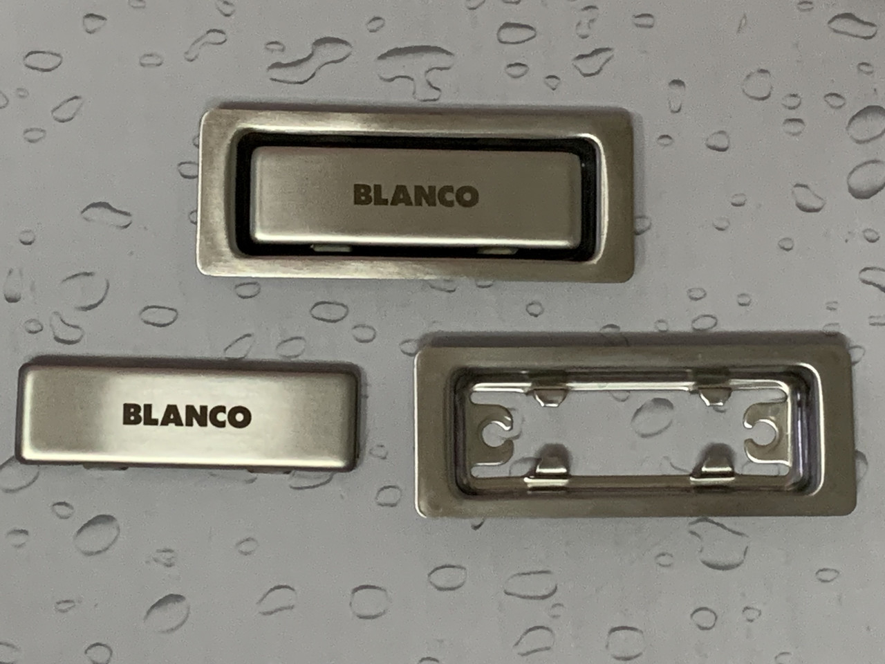 Декоративна прямокутна накладка на перелив Blanco C-overflow та InFino® satin platinum