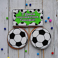 Набір №3 пряники спорт футбол для футболіста футболісту їстівні топери в торт м'яч ворота для торту