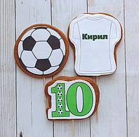Набор №8 пряники спорт футбол для футболиста футболисту съедобные топперы в торт мяч ворота для торта