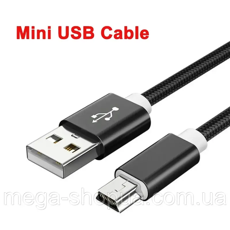 Кабель дріт USB — Mini USB 1 метр/ЮСБ — міні ЮСБ. MiniUSB - USB2.0 BY98