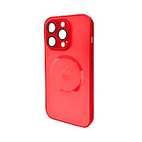 Чохол для смартфона AG Glass Matt Frame Color MagSafe Logo for Apple iPhone 14 Pro Cola Red inc tal