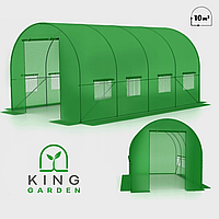 Теплица, парник для огорода и сада King Garden с окнами 10м² 400х250х200 *