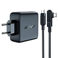 Мережевий зарядний пристрій ACEFAST A37 PD100W GaN (3*CUSB-C+USB-A) charger set Black inc tal