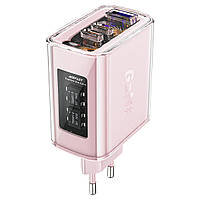 Мережевий зарядний пристрій ACEFAST A45 Sparkling series PD65W GaN (2*USB-C+USB-A) charger Cherry blossom inc