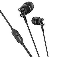 Навушники BOROFONE BM72 Majestic universal earphones with microphone Black inc tal