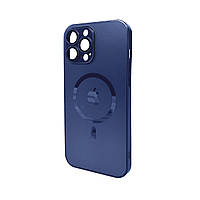 Чохол для смартфона AG Glass Matt Frame Color MagSafe Logo for Apple iPhone 13 Pro Max Navy Blue inc tal