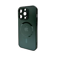 Чохол для смартфона AG Glass Matt Frame Color MagSafe Logo for Apple iPhone 14 Pro Max Cangling Green inc tal