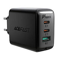 Мережевий зарядний пристрій ACEFAST A13 PD65W(USB-C+USB-C+USB-A) 3-port charger set Black inc tal