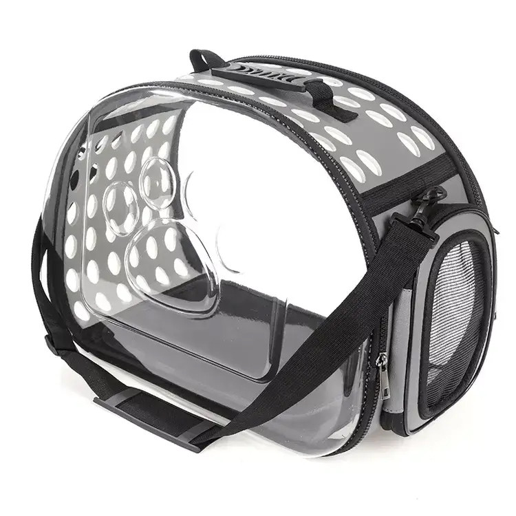 Сумка-переноска для кішок і собак 40x30x27 см (L) CosmoPet CP-21 Gray