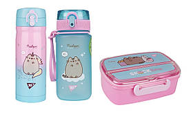 Пляшка для води Yes Pusheen 500 мл+ термос Yes Pusheen 420 мл+ ланчбокс Yes Pusheen 750 мл