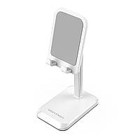 Тримач для телефону Height Adjustable Desktop Cell Phone Stand White Aluminum Alloy Type (KCQW0) tal