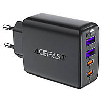 Мережевий зарядний пристрій ACEFAST A61 PD45W GaN (2*USB-C+2*USB-A) charger Black tal