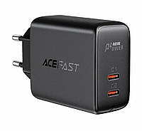 Мережевий зарядний пристрій ACEFAST A9 PD40W(USB-C+USB-C) dual port charger Black tal