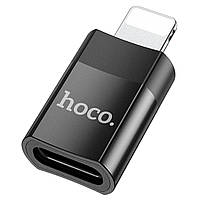Кабель-перехiдник HOCO UA17 iP Male to Type-C female USB2.0 adapter Black tal