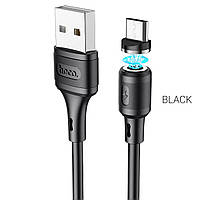 Кабель HOCO X52 USB to Micro 2.4A, 1m, PVC, PVC connectors, magnetic, Black tal