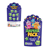 Набор сюрпризов "Surprise pack. Monster party" Vladi Toys (8 игрушек, пластилин, пазл, стикеры) VT 8080-03
