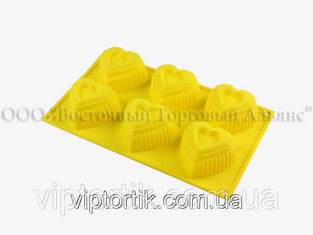 Силіконова форма — M20 — Серце двоярусне — 6