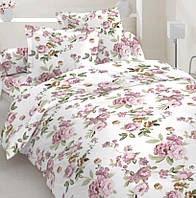 Ткань бязь набивная голд розовые цветы для постельного белья