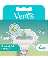 Gillette Venus Comfortglide Sensetive Aloe Vera (4 шт) сменные лезвия | кассеты | картриджи для бритвы 4