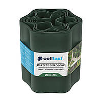 Бордюр газонний хвилястий темно-зелений 20 см x 9 м Cellfast KS, код: 2669377