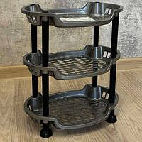 Поличка етажерка пластмасова 5159 04 Сіра