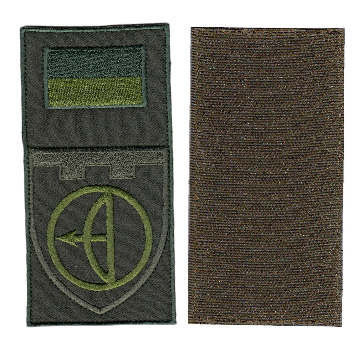 Шеврон військовий / армійський,112 ОБрТрО, на оливці, ЗСУ. 14 см * 7 см, фото 1