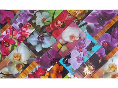 Термосерветка на стіл 1-стороння 0,98*0,58м #16 пластик Орхідеї різнокольорові ТМ Bona Domus FG