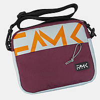 Сумка через плечо (на пояс) мужская нагрудная сумка Famk SMR3 2.0 бордовая/серая