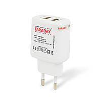 Блок питания Faraday Electronics 18W OEM с 2 USB выходами 5V 1A+2.4A EJ, код: 7774086