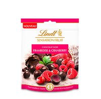 Сублимированные фрукты в черном шоколаде Lindt Sensation Fruit Himbeere & Cranberry 150g