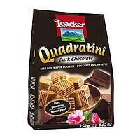 Вафлі Loacker Quadratini Dark Chocolate 250g