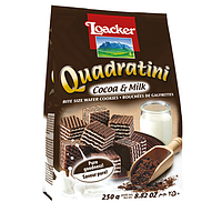Вафлі Loacker Quadratini Cacao&Milk 250g