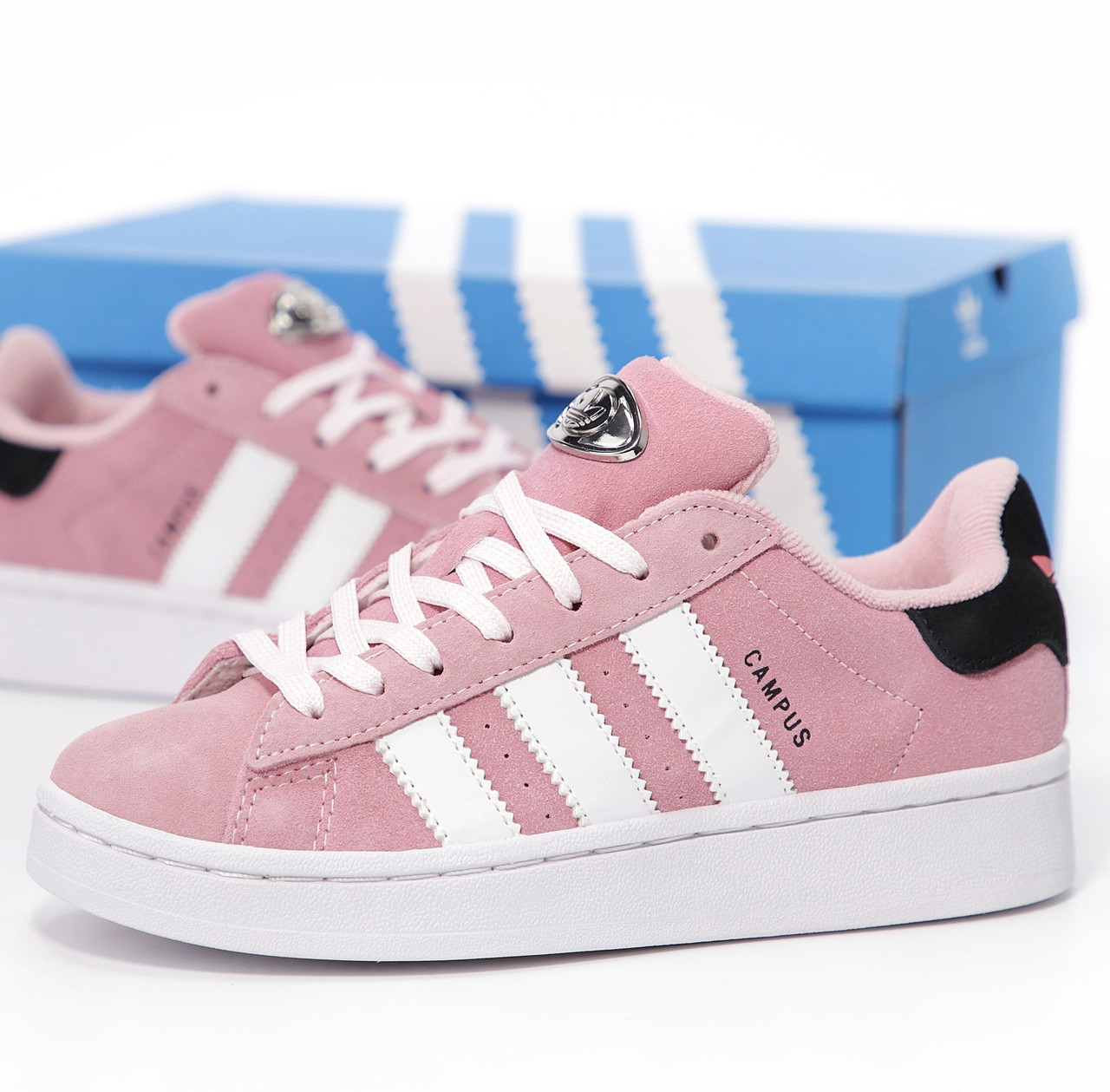 Кроссовки Adidas Campus женские адидас кампус Pink/White (ID#2214754227 ...