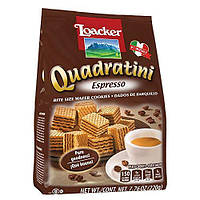 Вафли Loacker Quadratini Espresso 220g