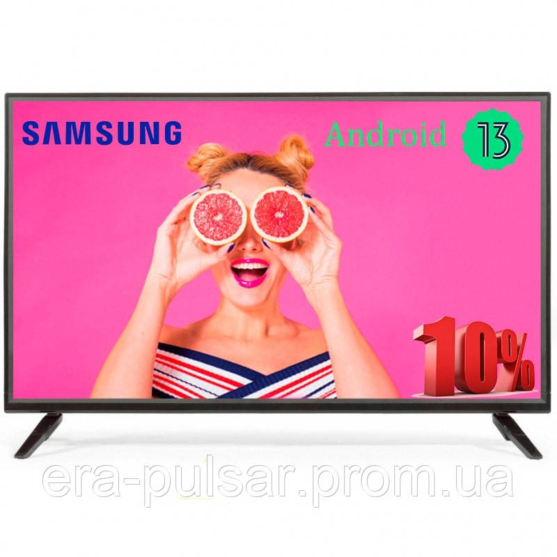 Телевізор Samsung 32 дюйми iii Smart TV Android 13.0, T2, WIFI, тонка рамка Гарантія llqq