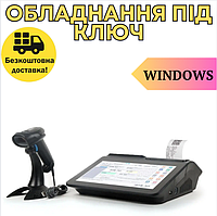 Комплект POS-обладнання для автоматизації магазину промтоварів , Сенсорний pos-термінал зі сканером штрих-кодів для мінімаркету