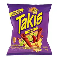 Снеки Takis Fuego Hot Chili Lime Tortilla Chips Гострі 90g