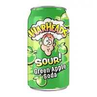 Кислая газировка WarHeads Sour Green apple Soda 355ml