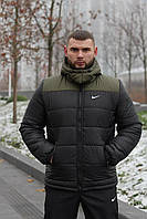 Зимняя куртка Европейка хаки-черная зимняя куртка SND