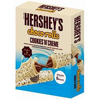 Хрустящие трубочки Hersheys Cookies Creme Choco Rolls 6s 108g